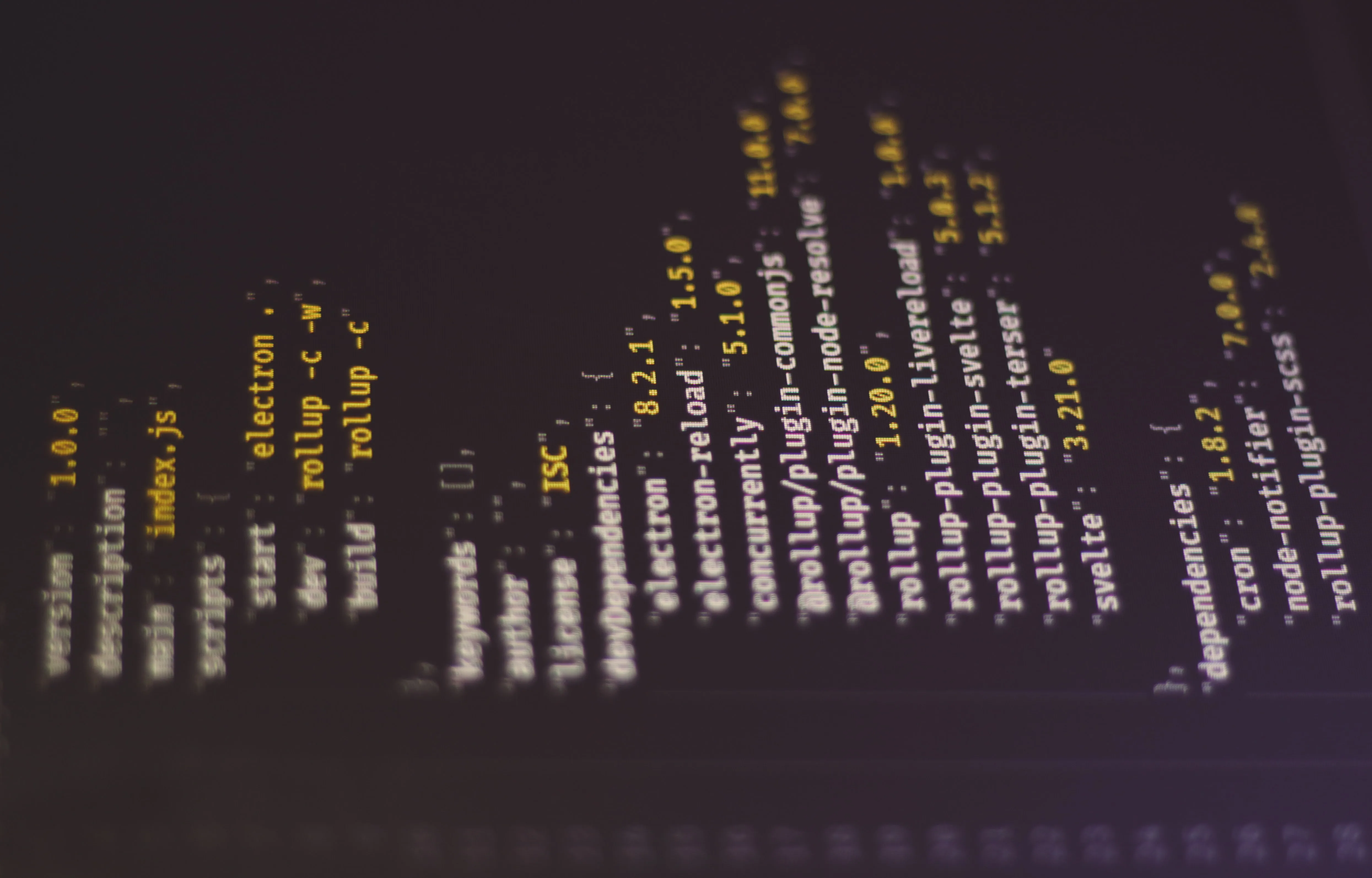 Photo: Semantic JSON code displayed on a screen.